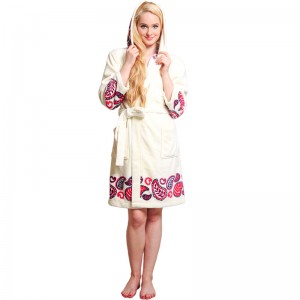 Donne Posizione Stampata Robes Flanella Fleece Pigiama Donna Pigiama con cappuccio